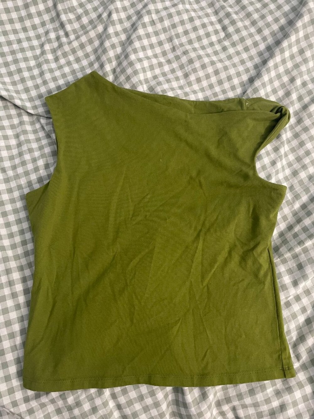 NWOT GAP Sleeveless One Shoulder Top - Green Size M